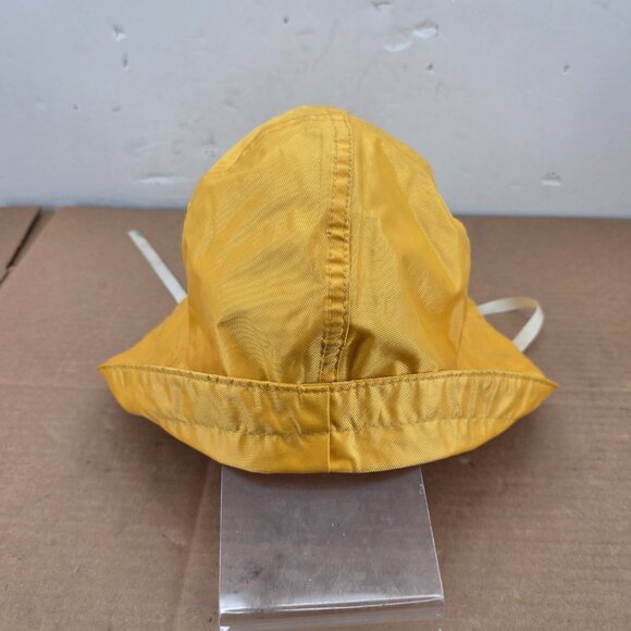 Vintage LL Bean Nylon Hat Yellow Rain Bucket Fisherman USA Size Large Lined - Picture 3 of 16